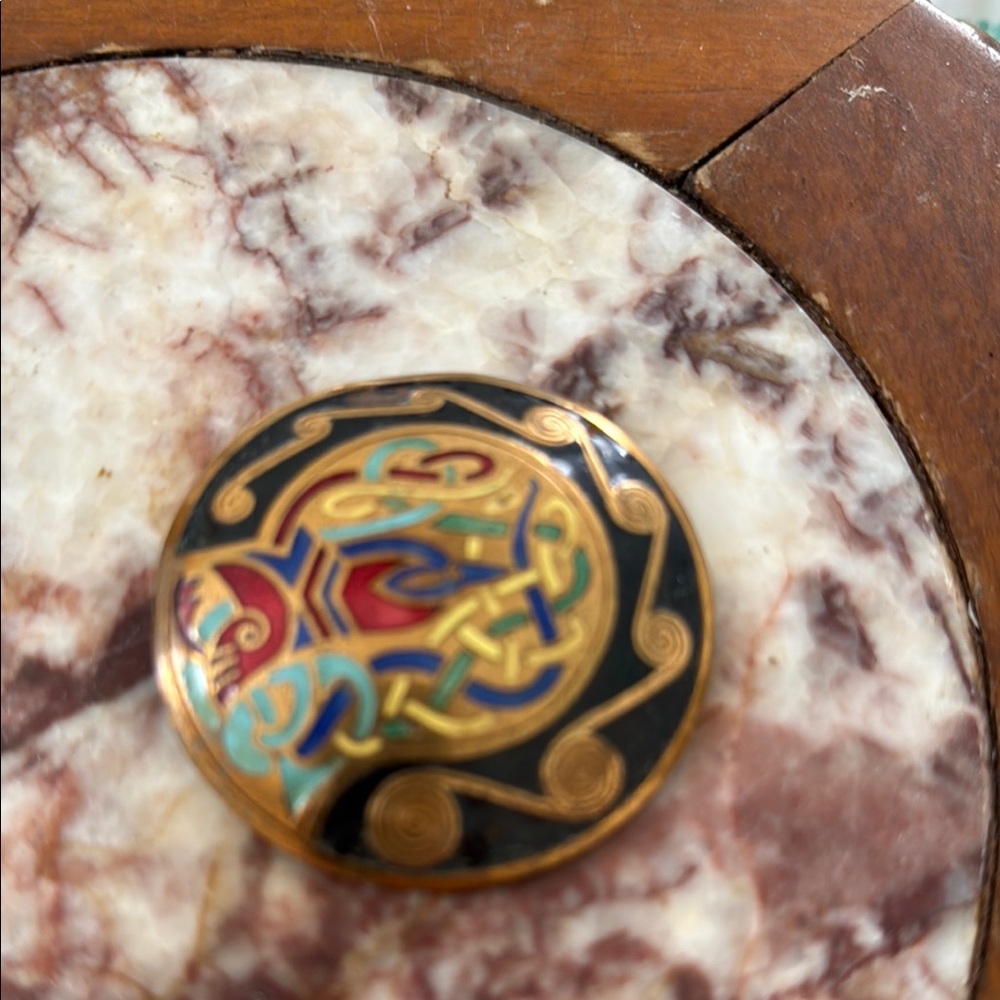 Colorful Enamel Celtic Brooch